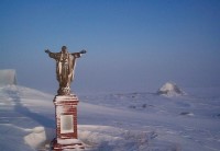 The Statue of Sacred Heart of Jesus in Chesterfield Inlet